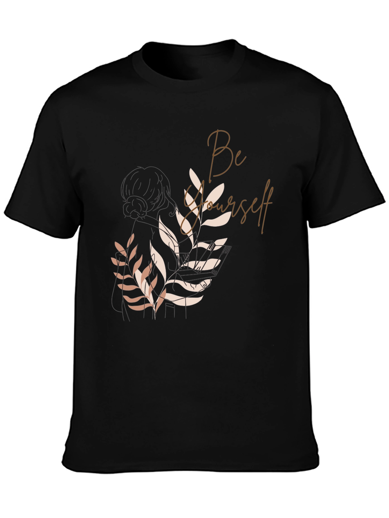 Be Yourself Graphic Tee - Stylish Black T-Shirt