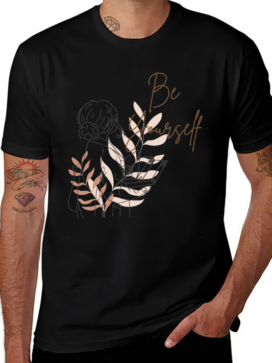 Be Yourself Graphic Tee - Stylish Black T-Shirt