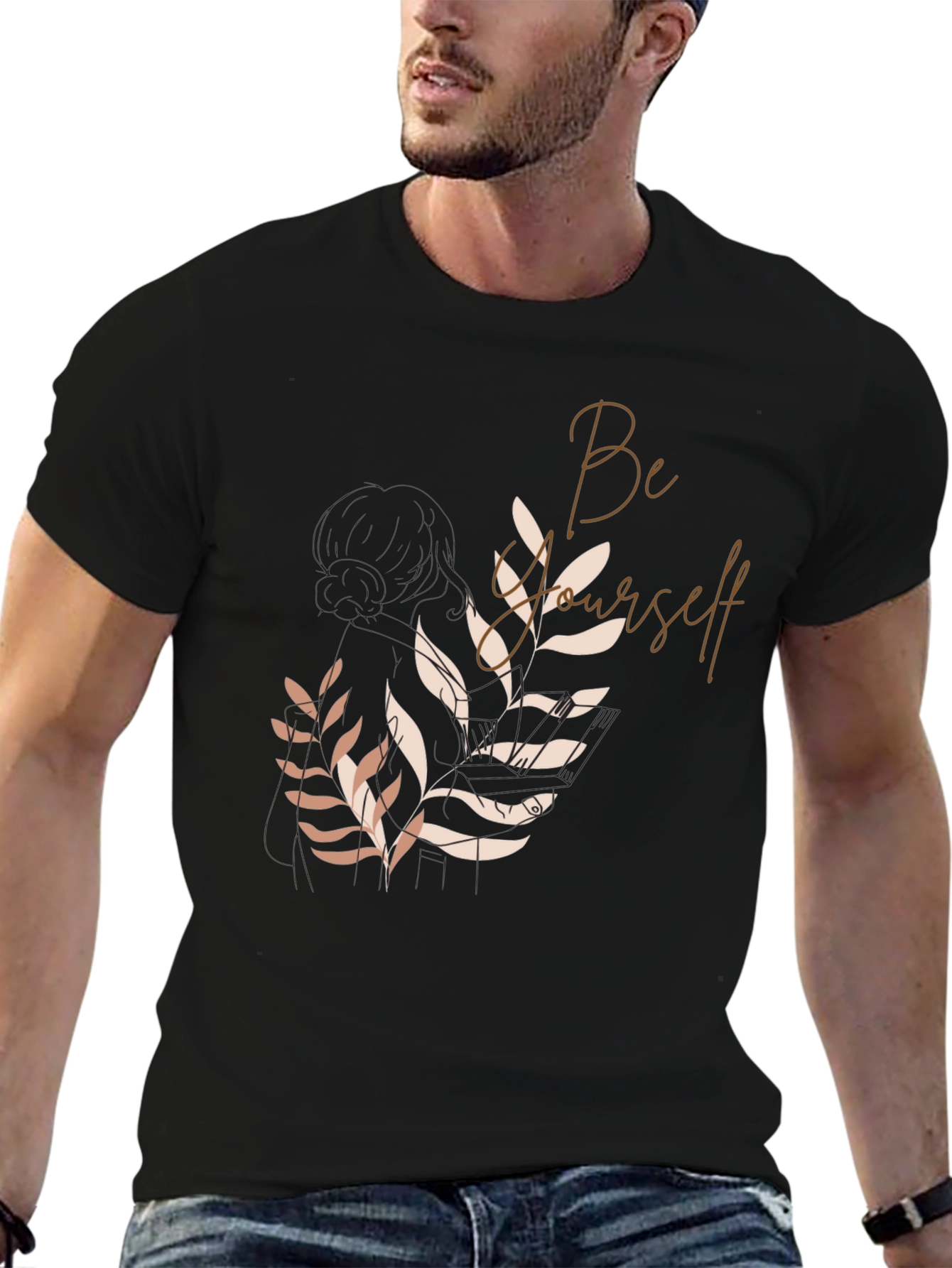 Be Yourself Graphic Tee - Stylish Black T-Shirt