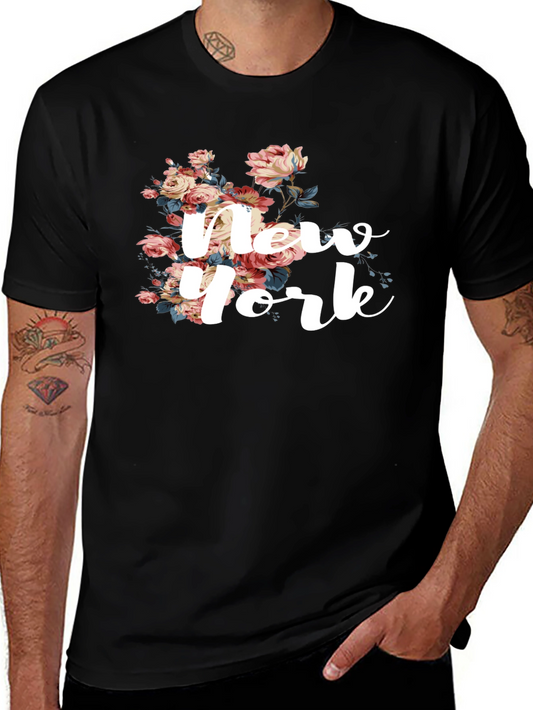 Floral New York Graphic T-Shirt - Stylish & Comfortable