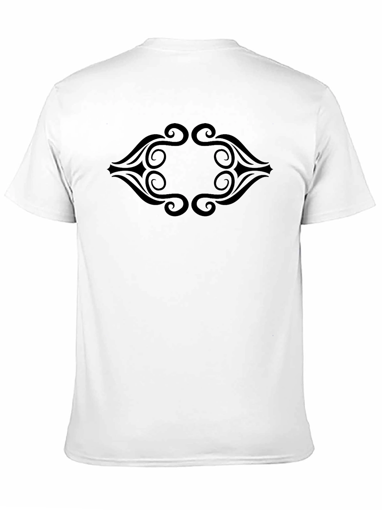 Tribal Swirl Graphic Black T-Shirt