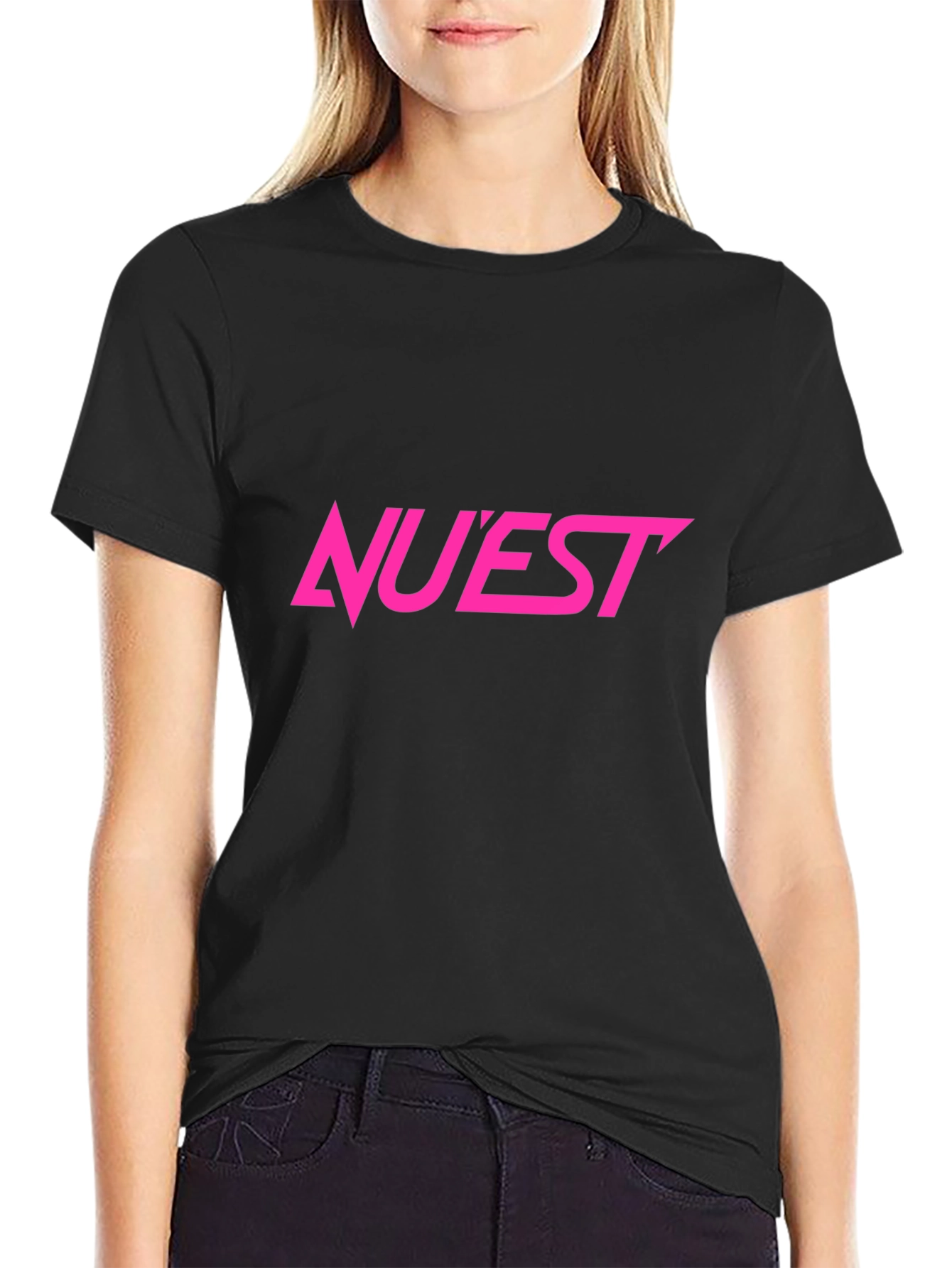 NUEST Logo Graphic Tee - Black