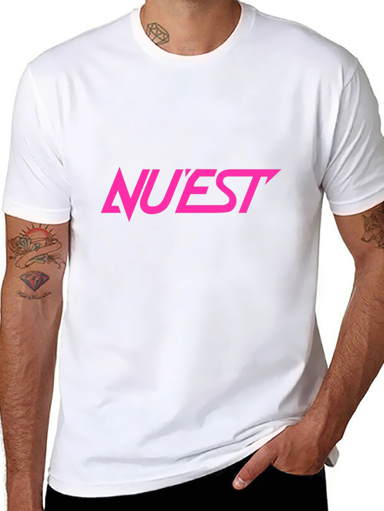 NUEST Logo Graphic Tee - Black