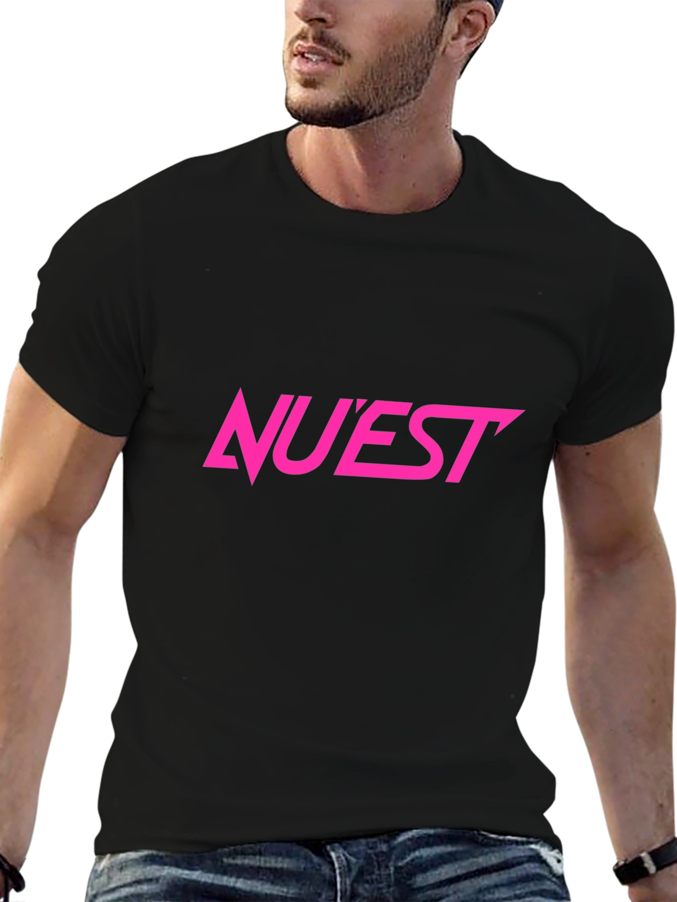 NUEST Logo Graphic Tee - Black
