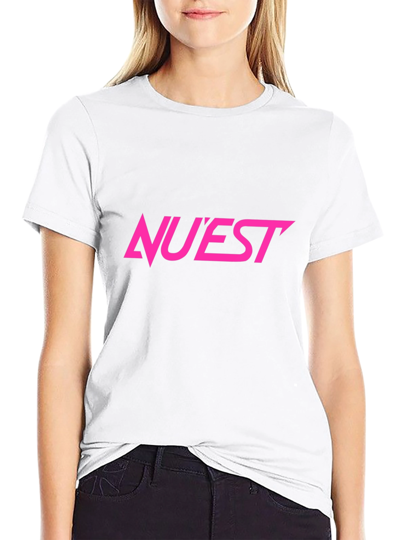 NUEST Logo Graphic Tee - Black