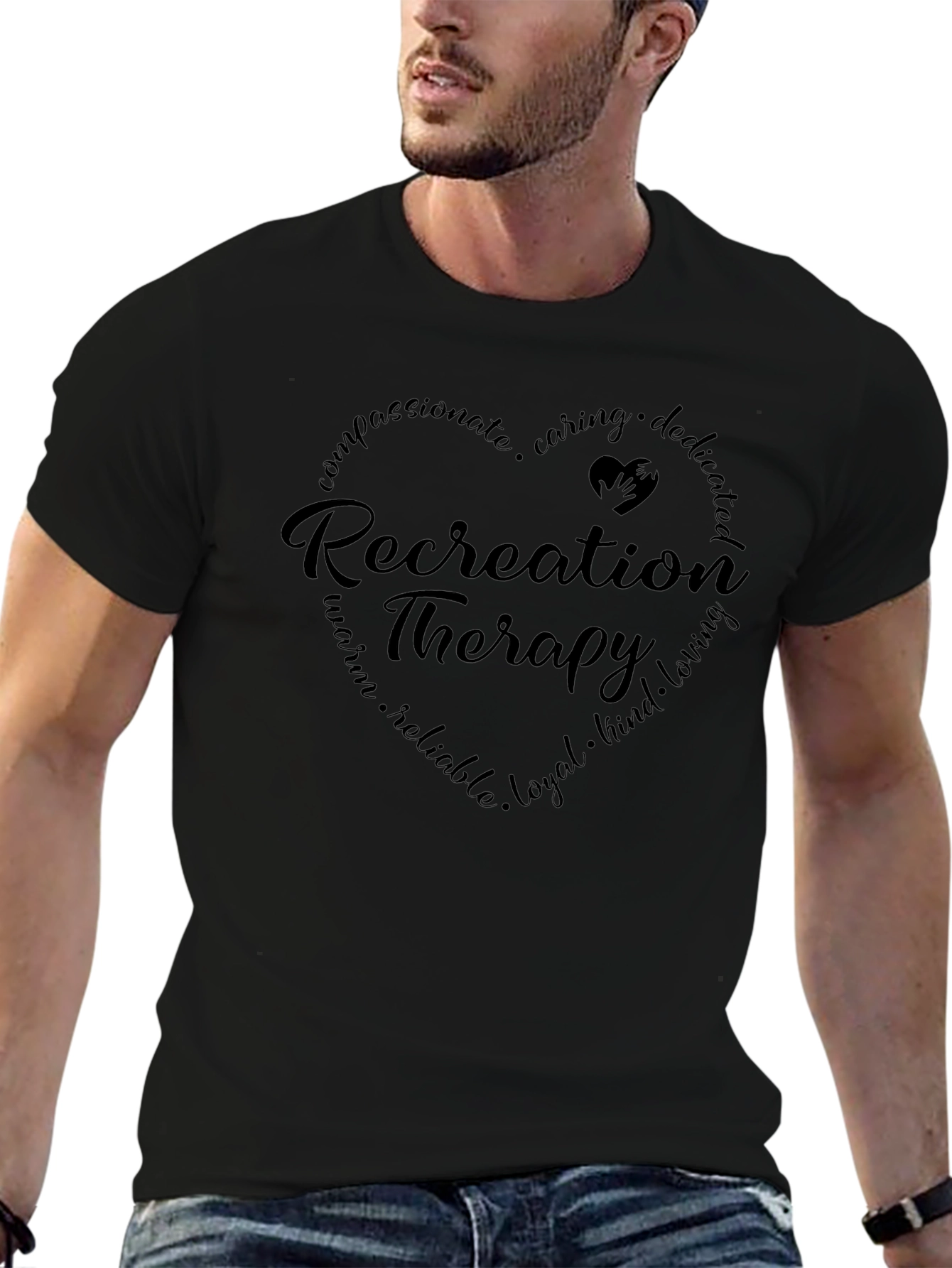 Recreation Therapy Heart Graphic T-Shirt