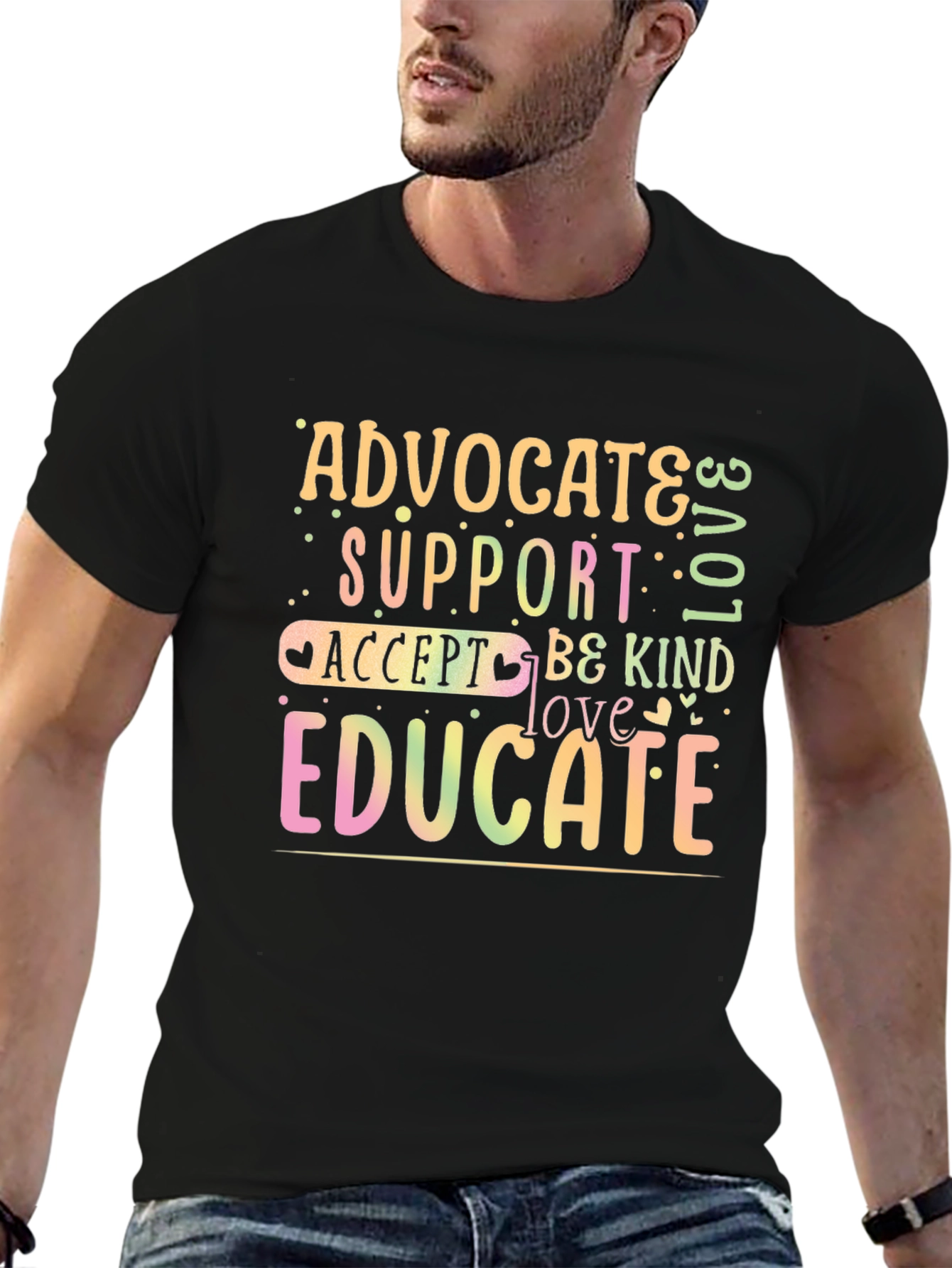 Advocate Support Educate Graphic T-Shirt