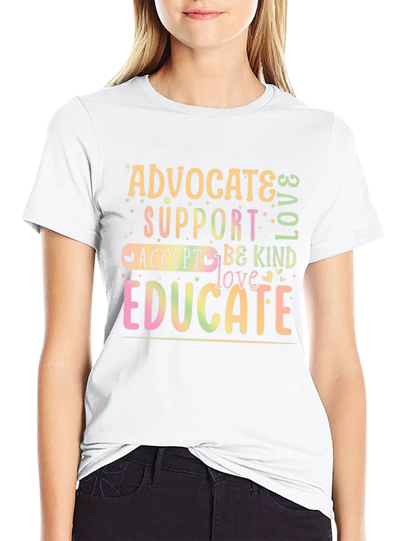 Advocate Support Educate Graphic T-Shirt