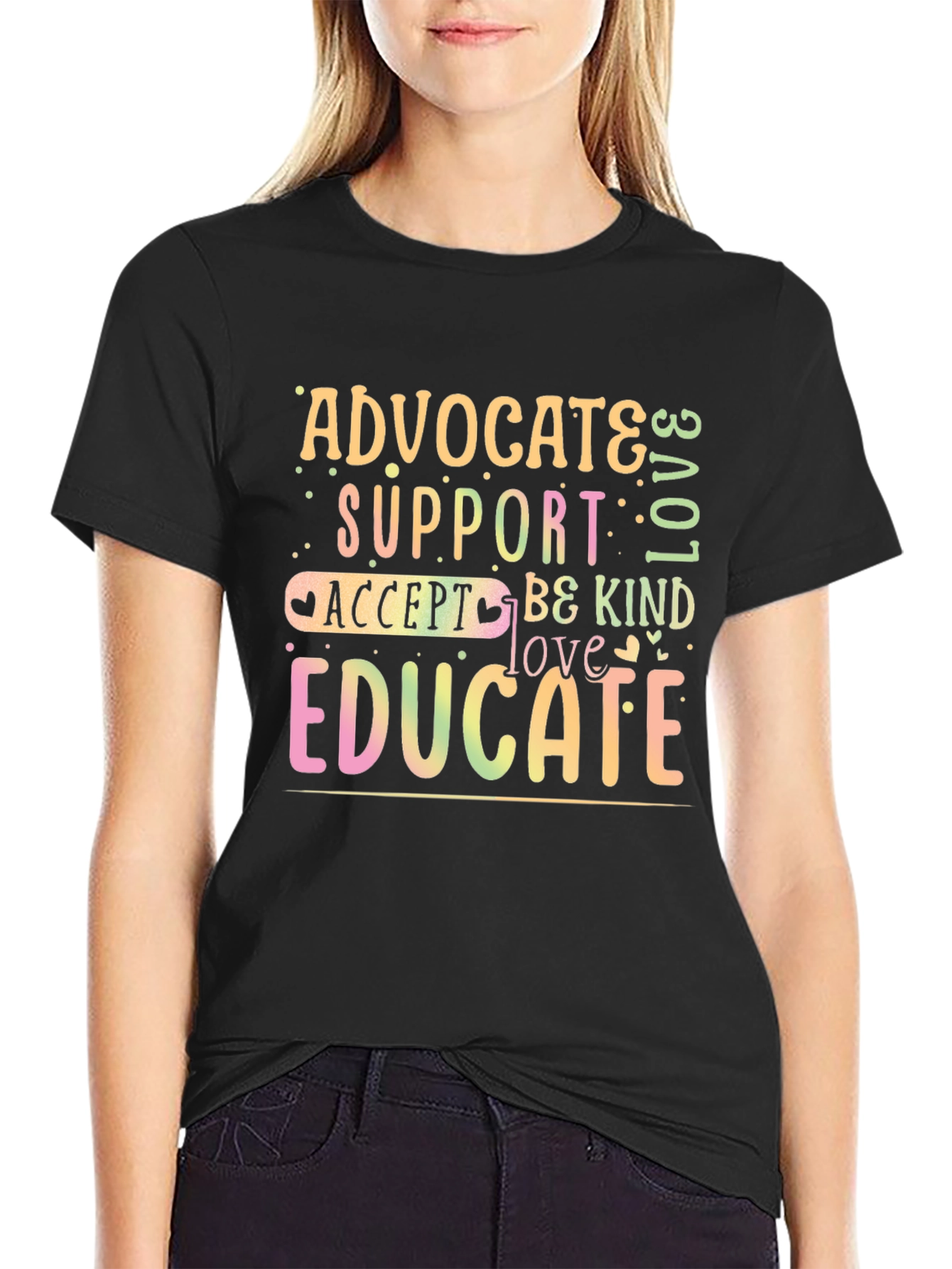 Advocate Support Educate Graphic T-Shirt