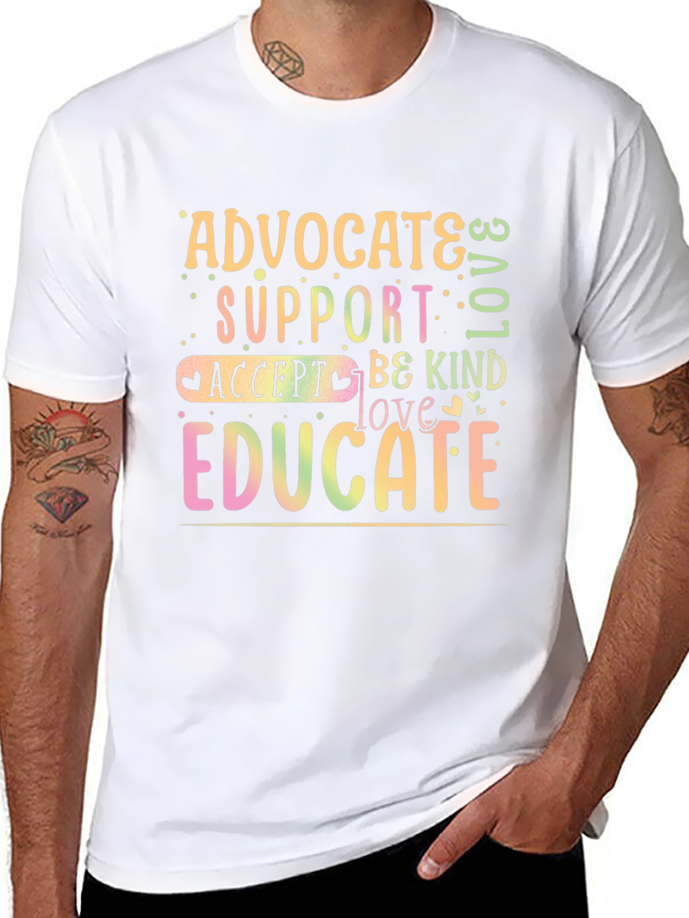 Advocate Support Educate Graphic T-Shirt