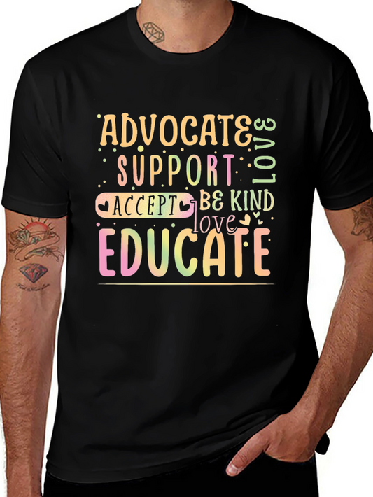 Advocate Support Educate Graphic T-Shirt