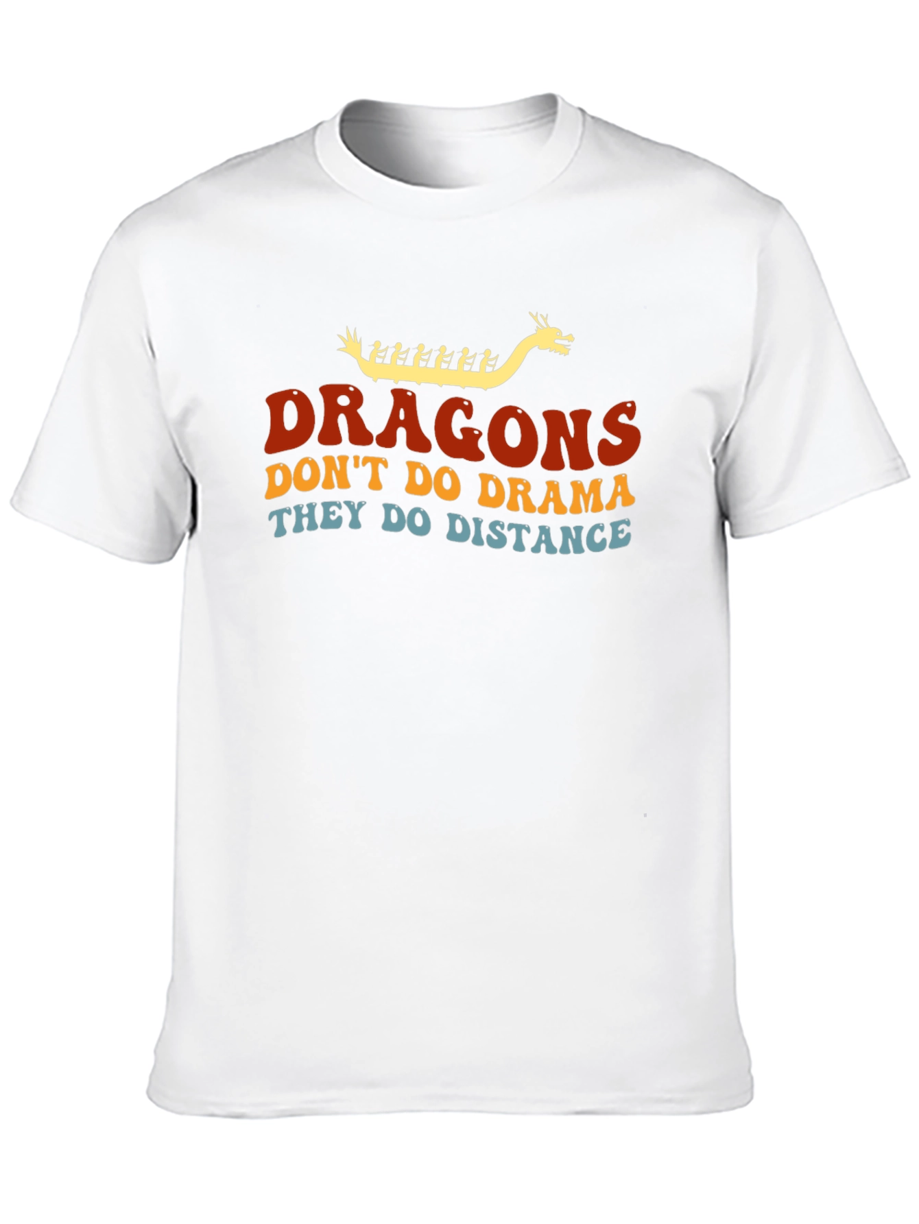 Dragons Distance T-Shirt - Black Crew Neck Tee