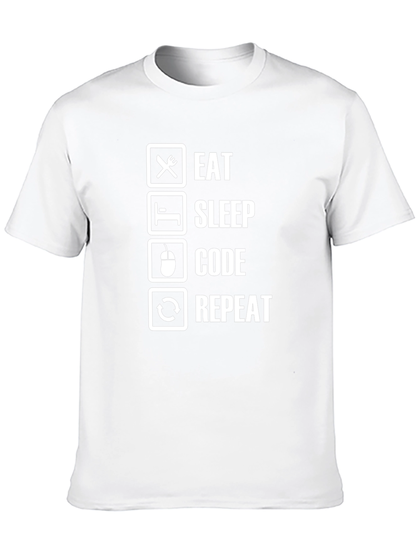 Eat Sleep Code Repeat Black T-Shirt Programmer Gift