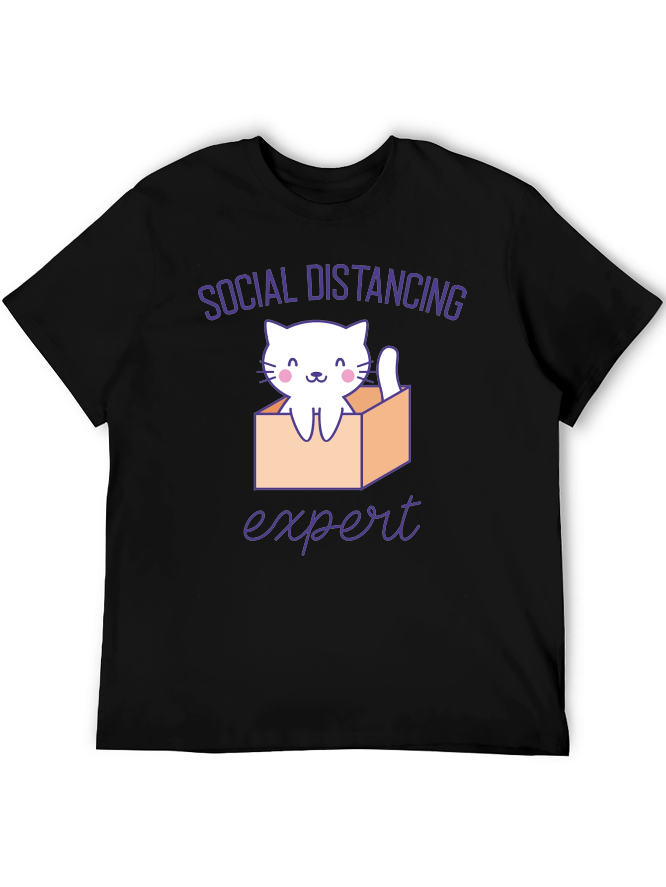 Social Distancing Expert Cat T-Shirt