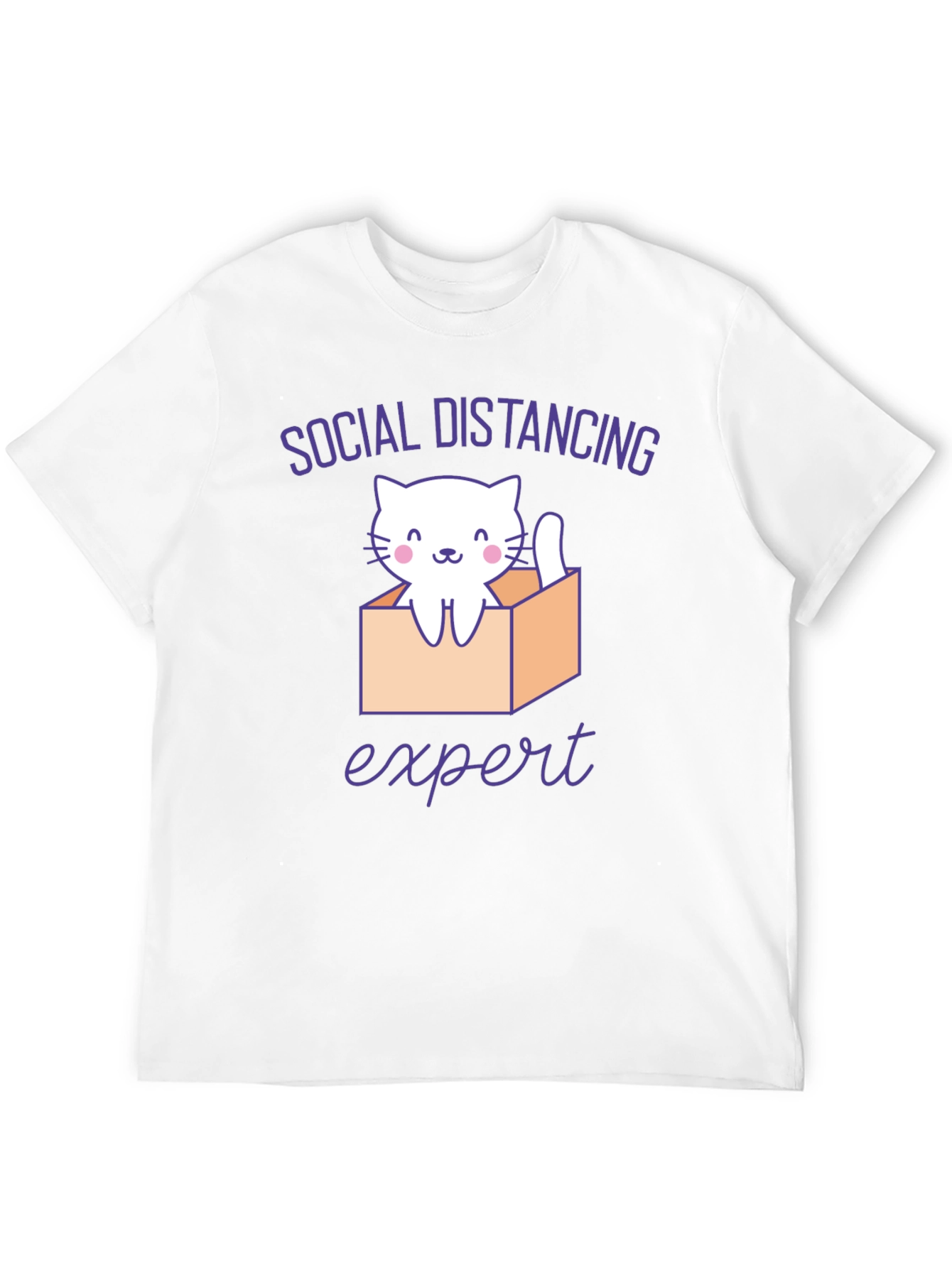 Social Distancing Expert Cat T-Shirt