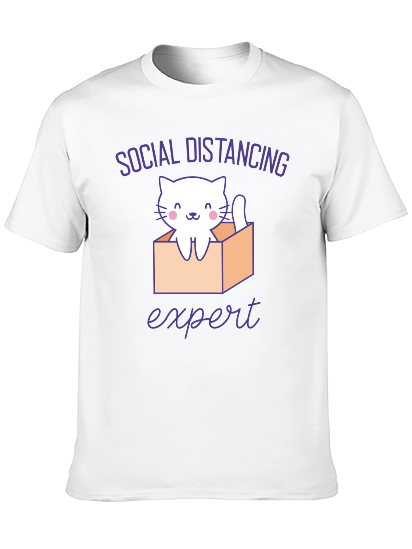 Social Distancing Expert Cat T-Shirt