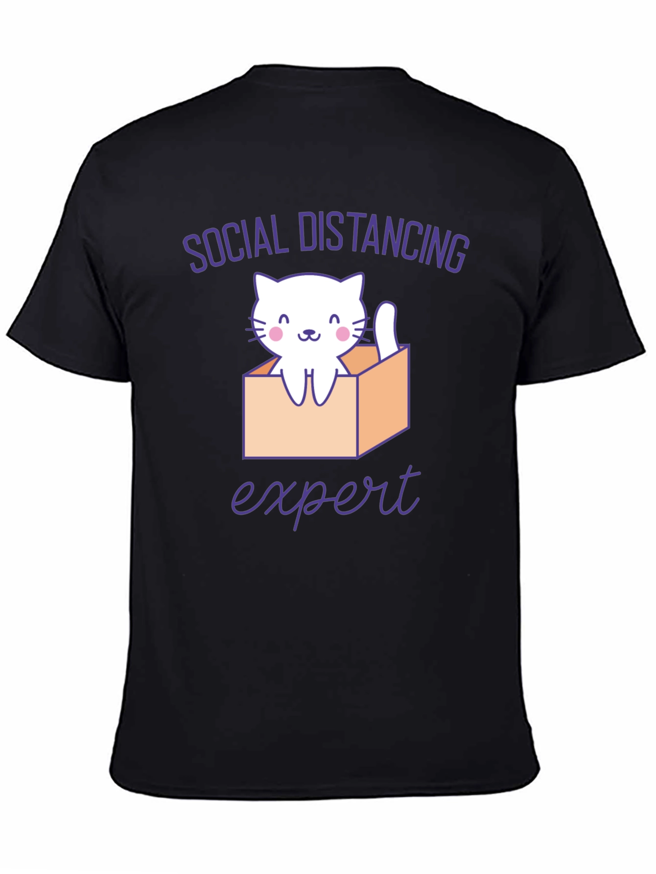 Social Distancing Expert Cat T-Shirt