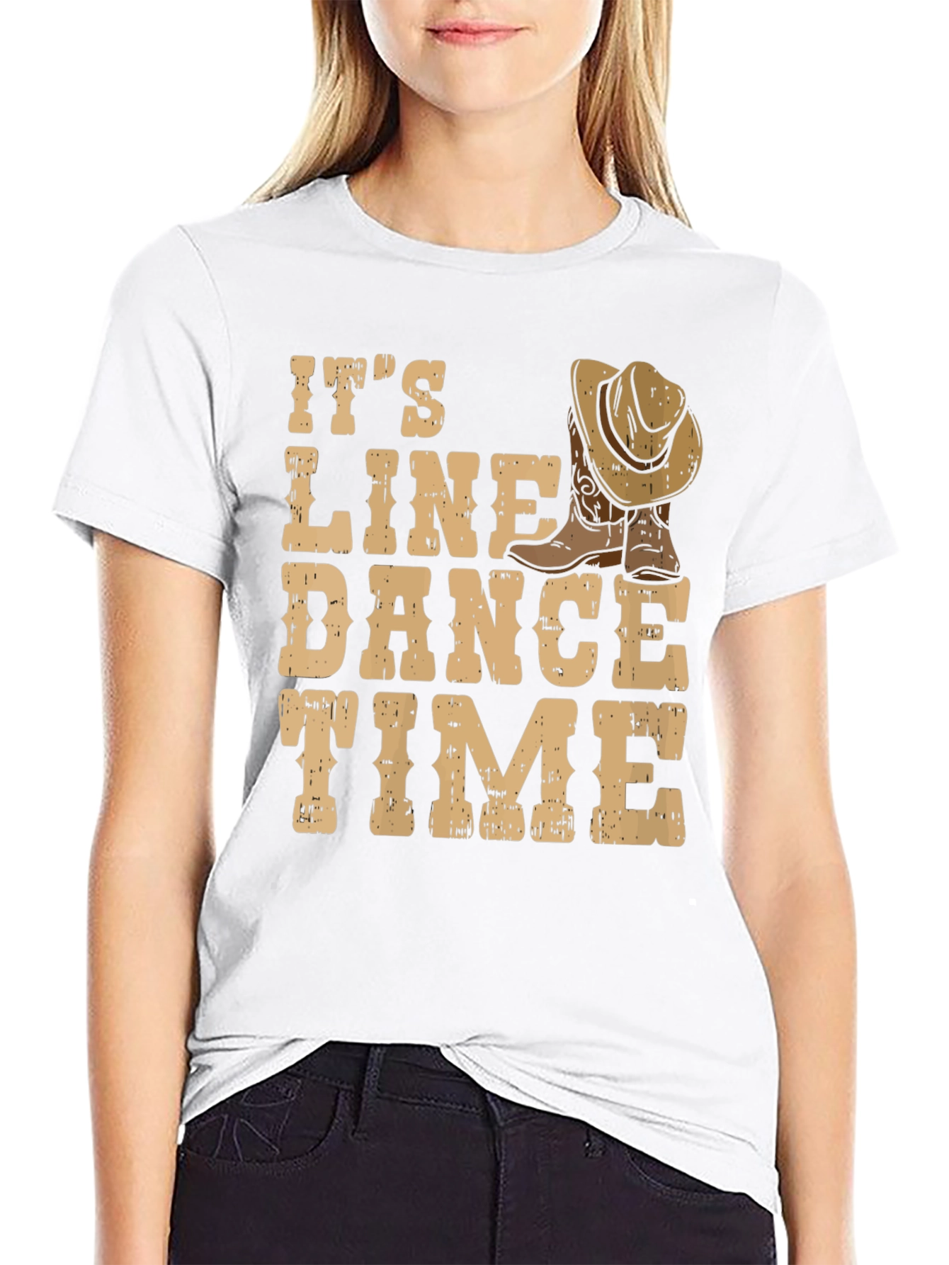 Line Dance Time T-Shirt - Country Western Style