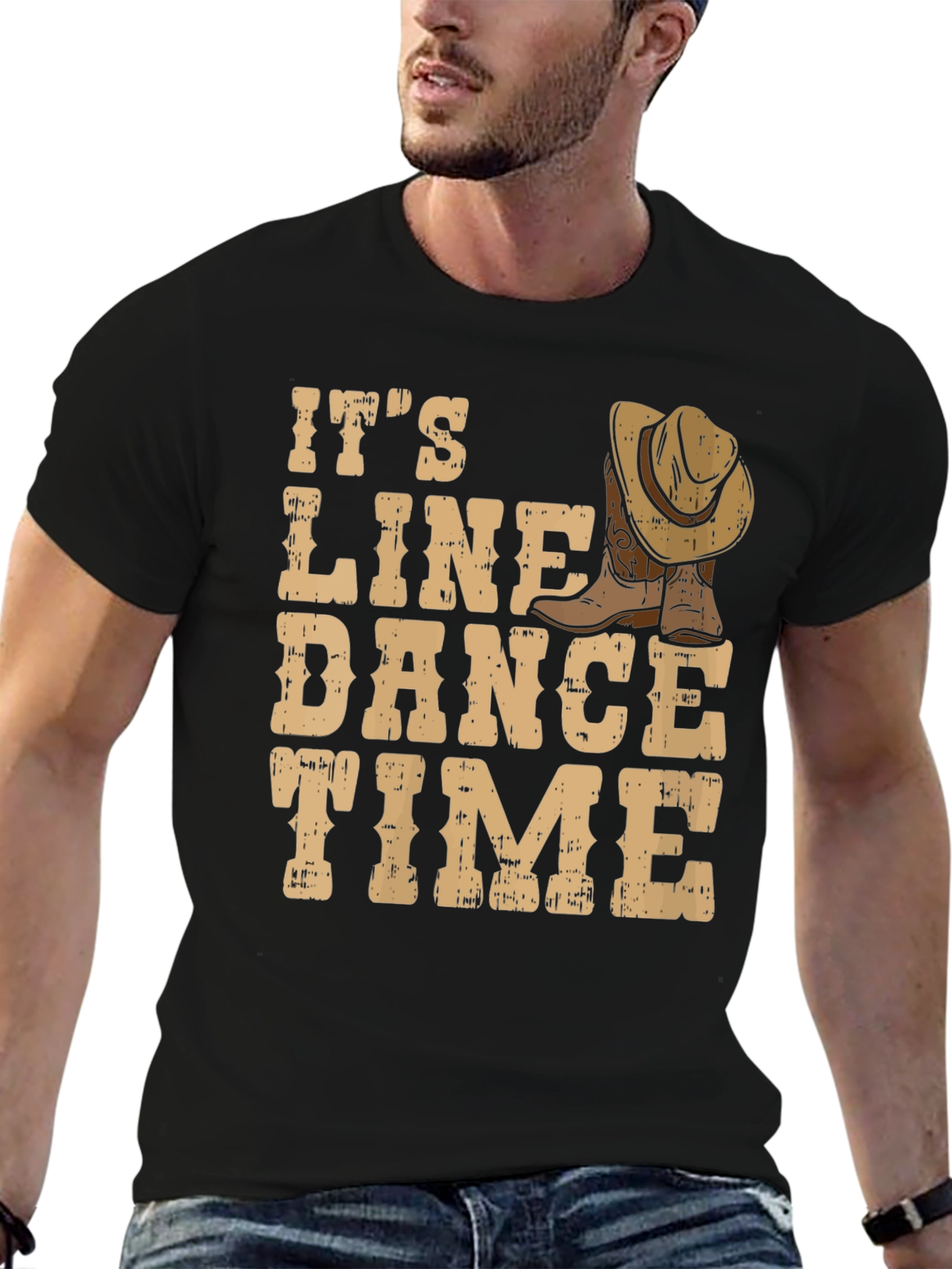 Line Dance Time T-Shirt - Country Western Style