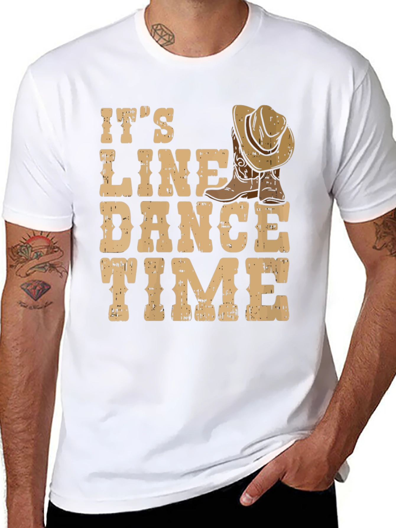 Line Dance Time T-Shirt - Country Western Style