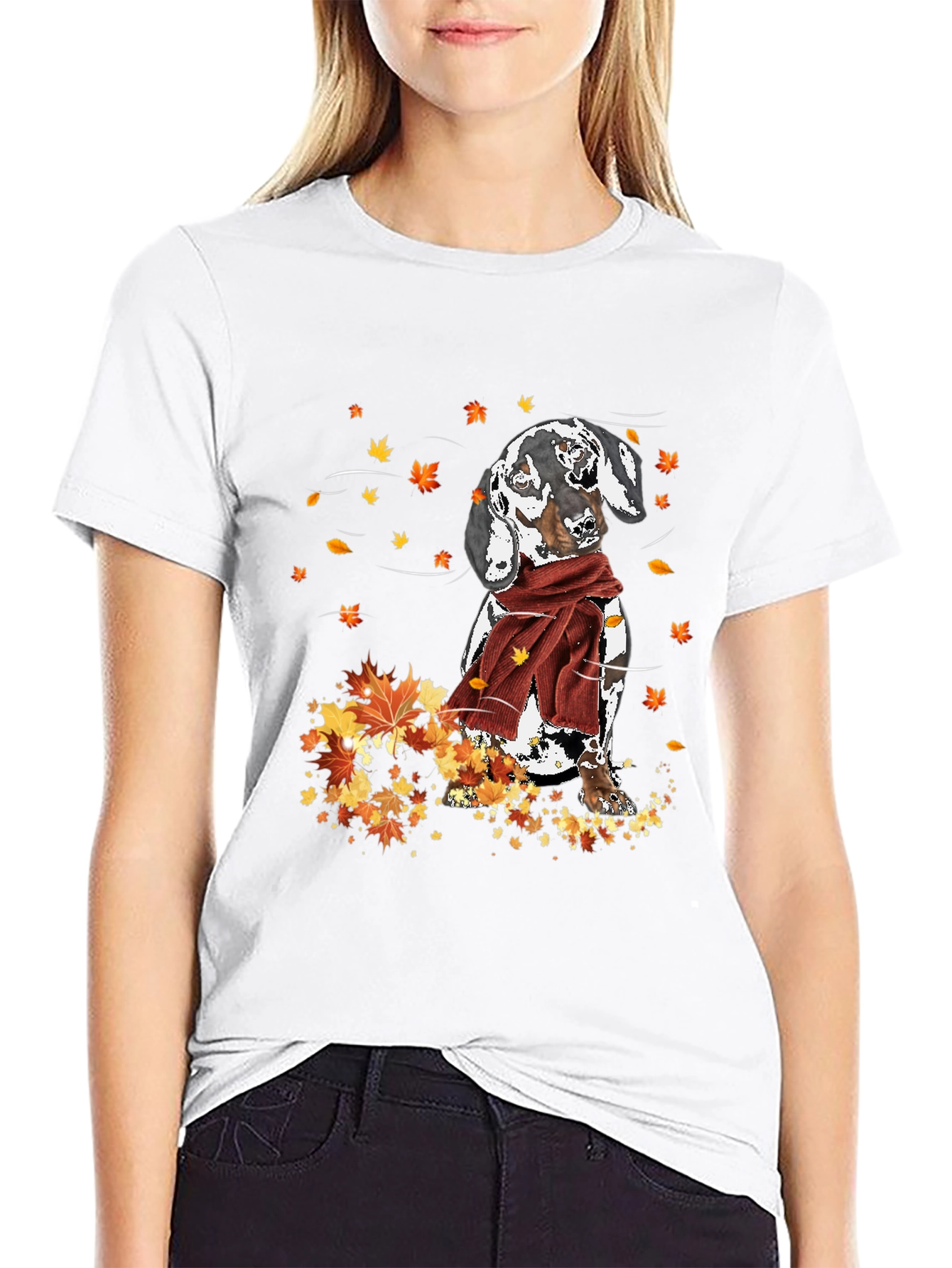 Dachshund Fall Leaves T-Shirt | Cute Dachshund Autumn Tee | Funny Dog Lover Shirt | Dog Lover Gift | Free Shipping $50+