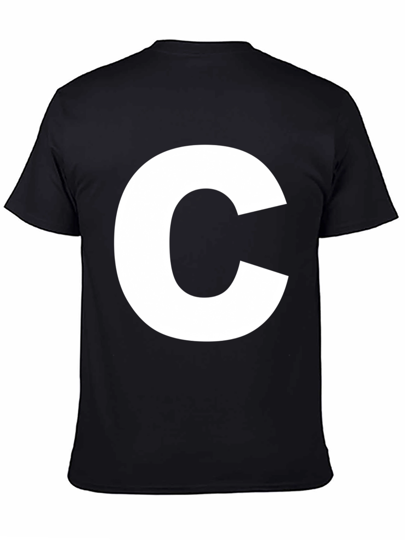 Statement C Black T-Shirt: Bold & Casual