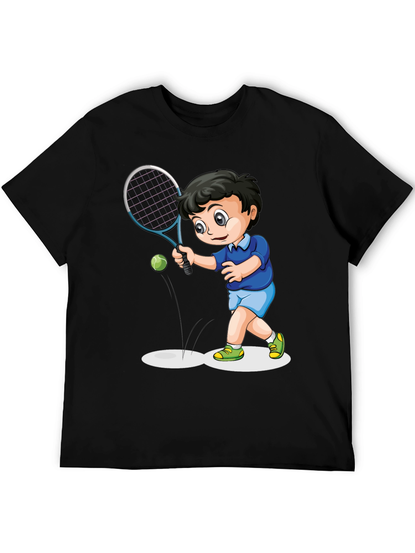 Boy Tennis Cartoon T-Shirt