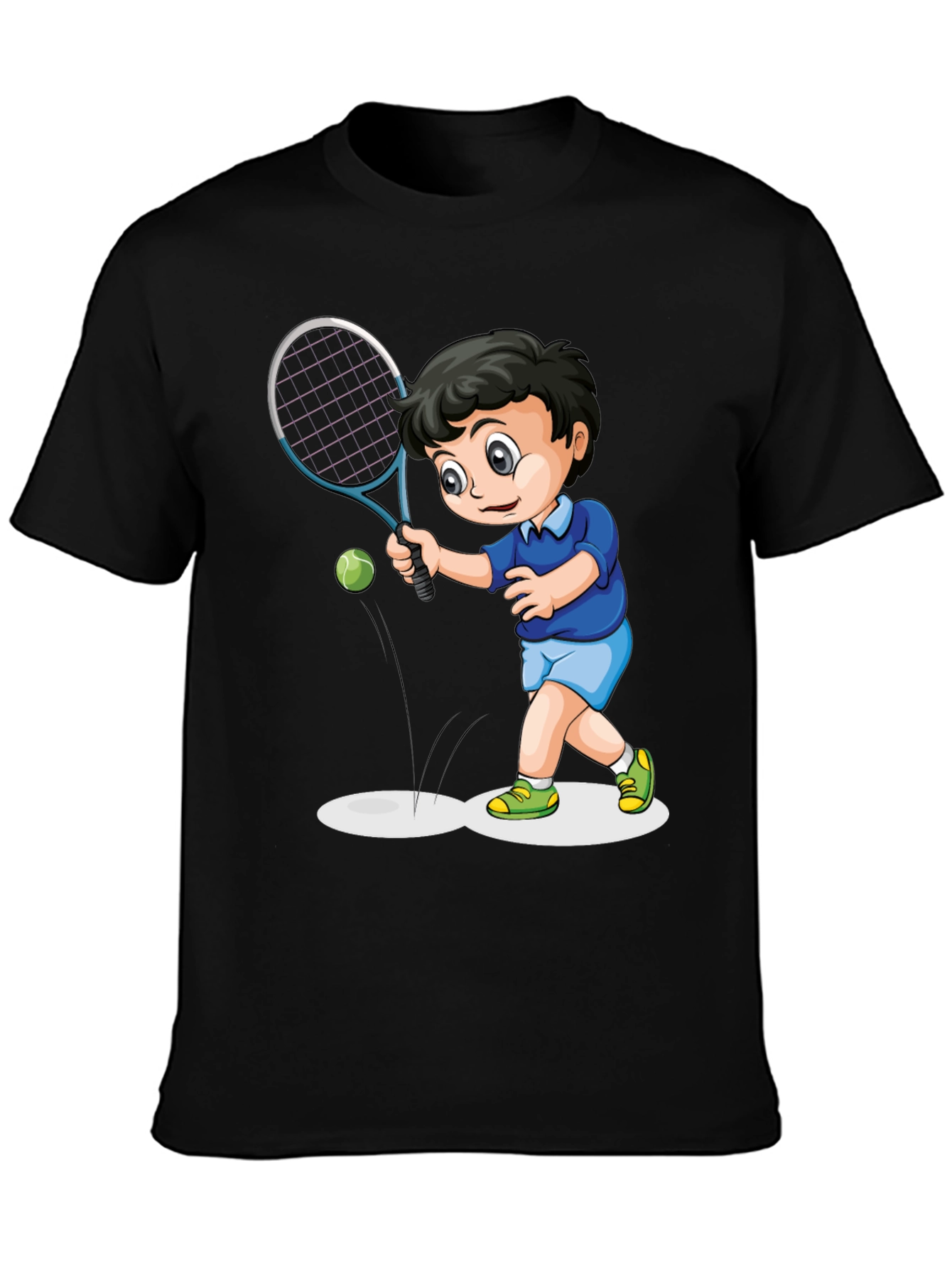 Boy Tennis Cartoon T-Shirt
