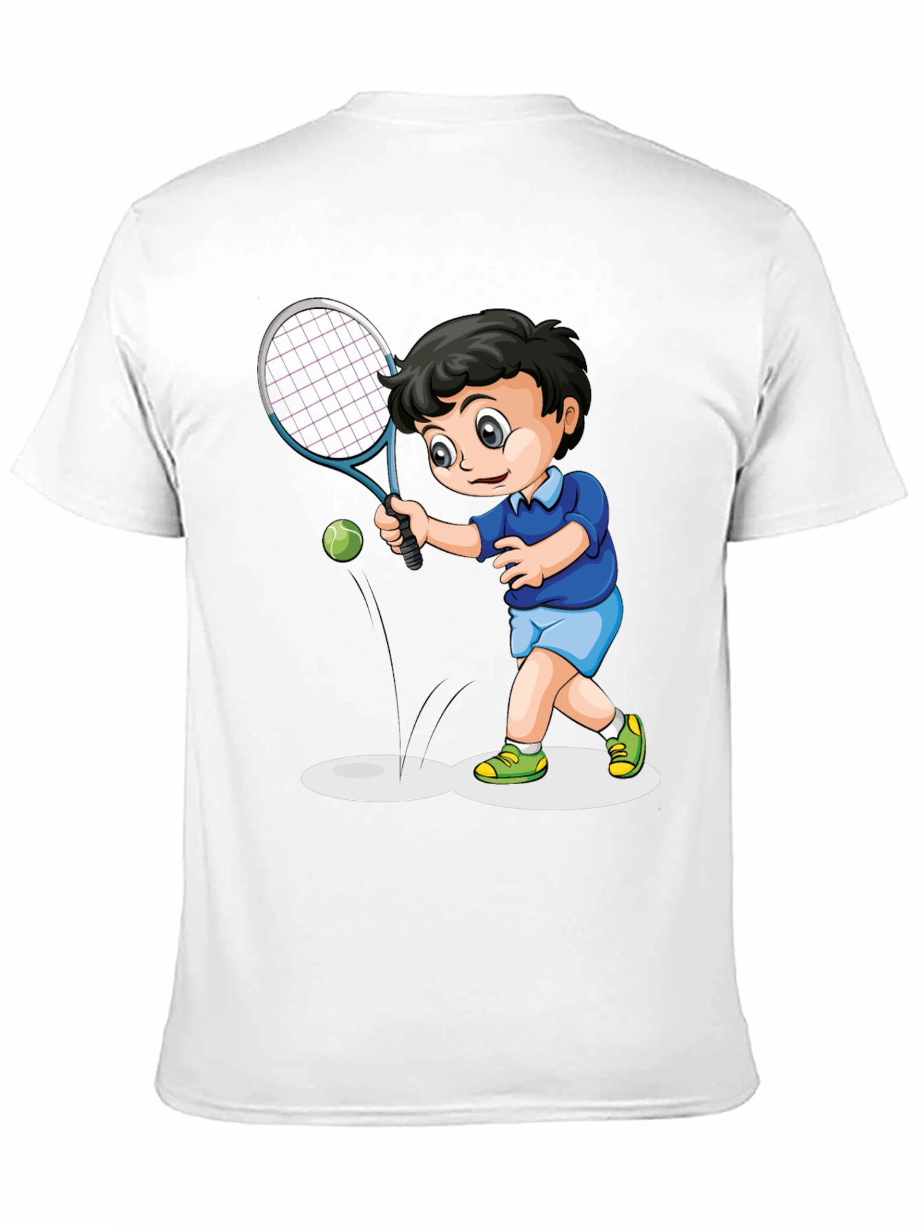 Boy Tennis Cartoon T-Shirt