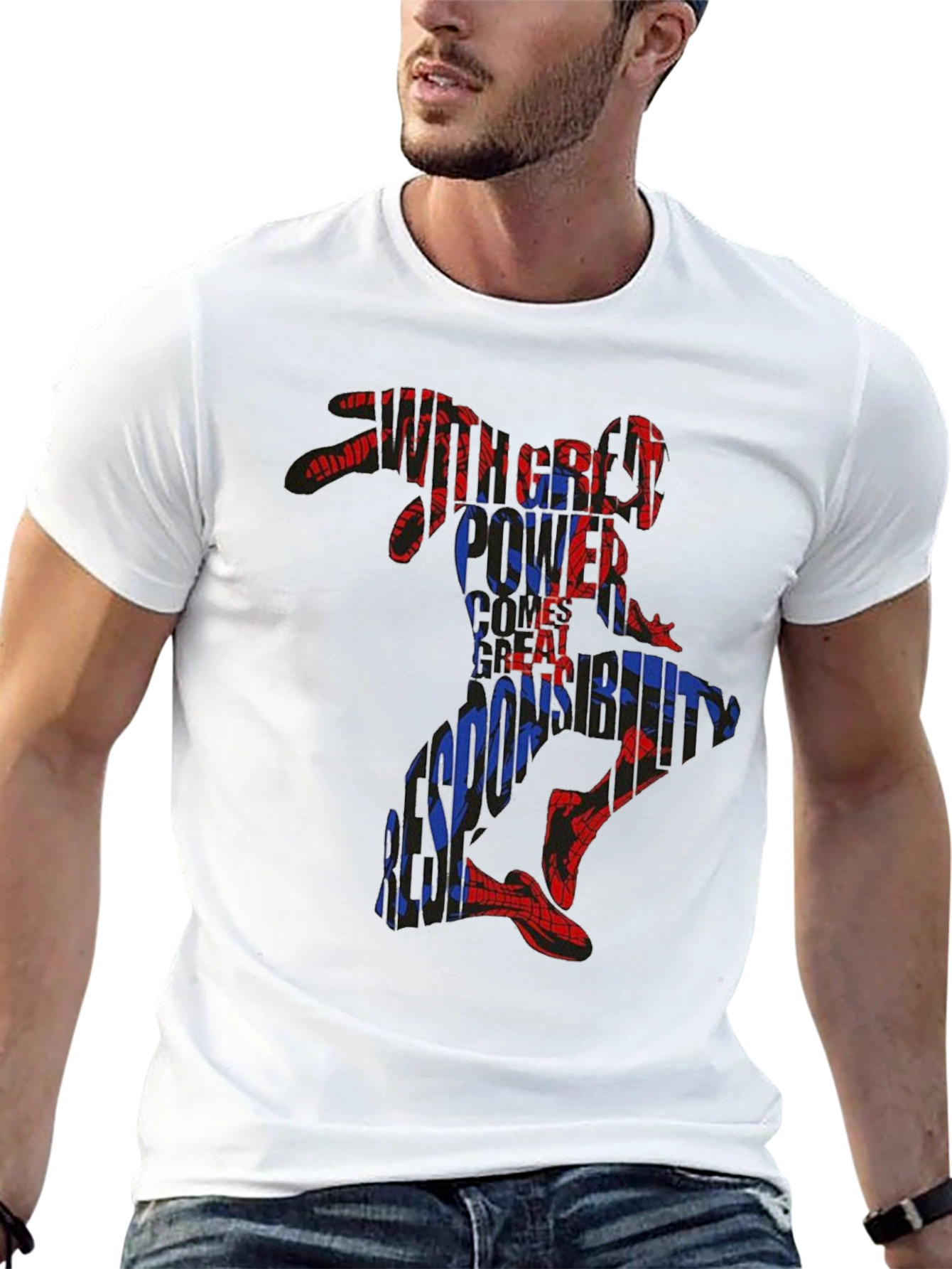 Spiderman Graphic Print Black T-Shirt