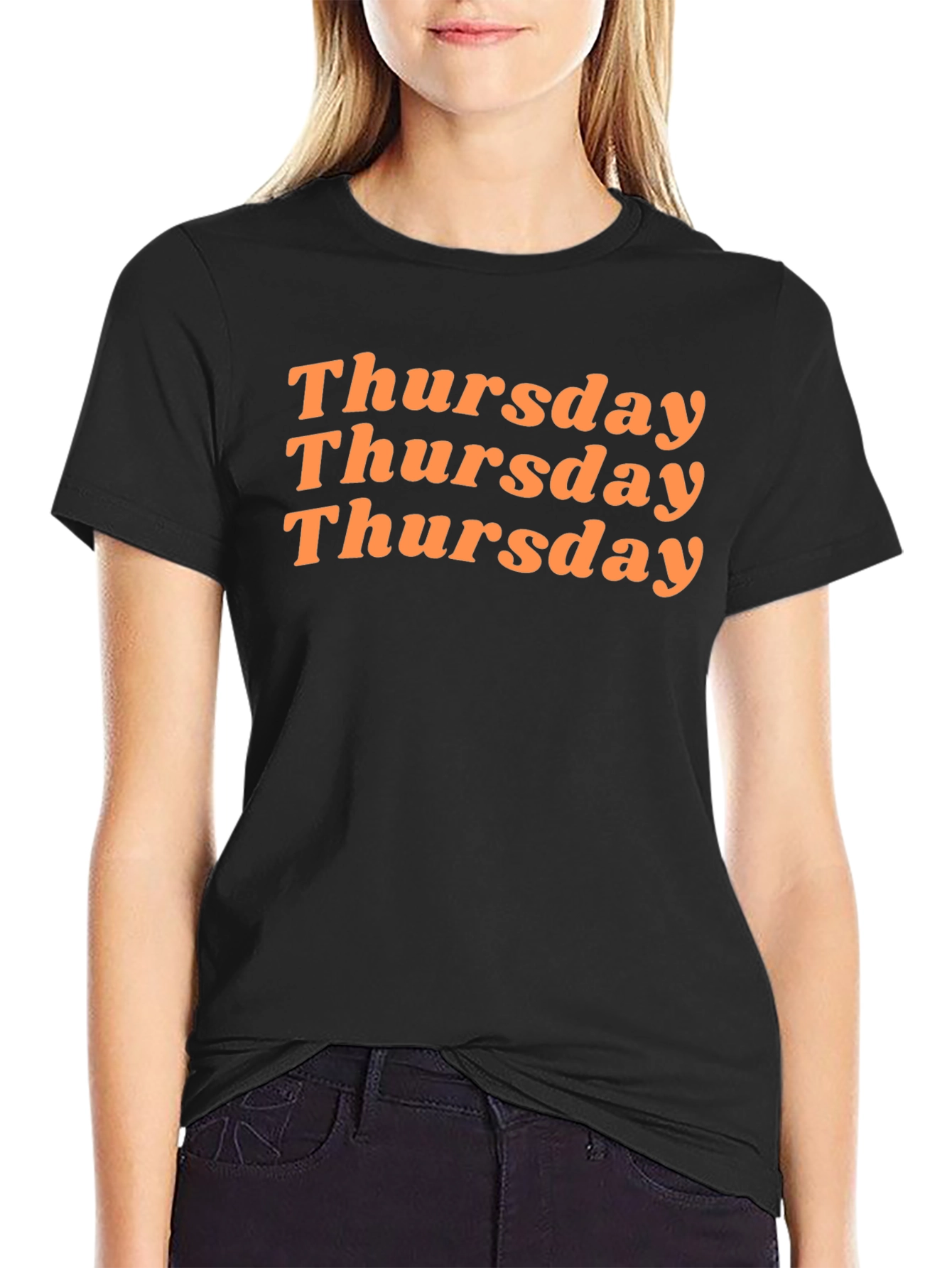 Thursday Graphic Tee - Black Cotton Blend