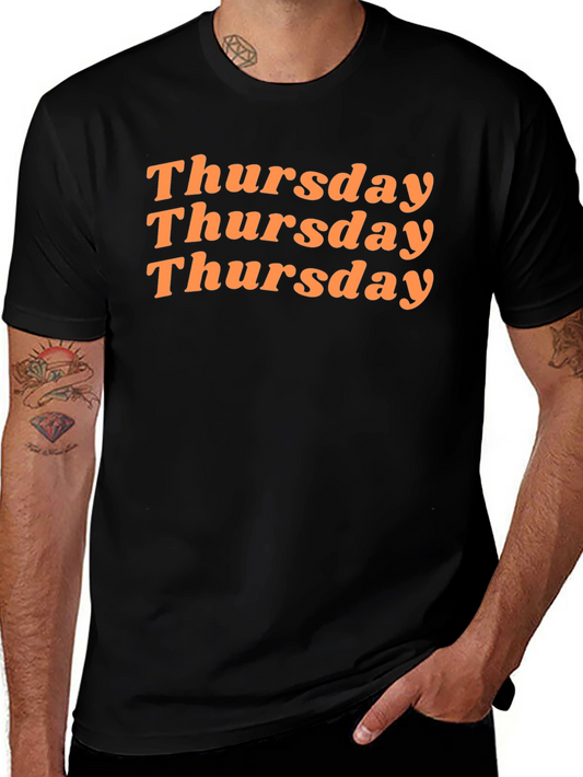 Thursday Graphic Tee - Black Cotton Blend