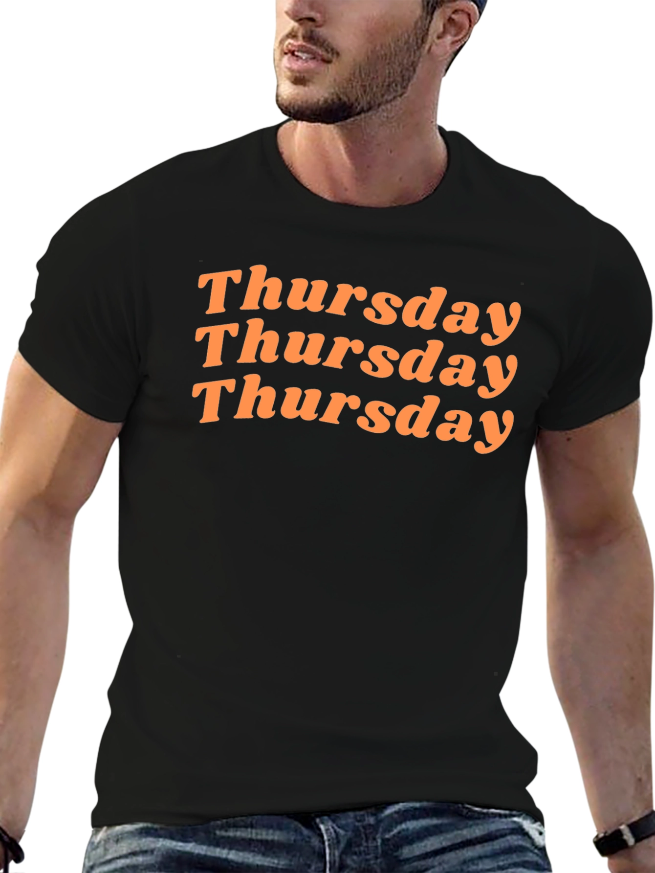 Thursday Graphic Tee - Black Cotton Blend