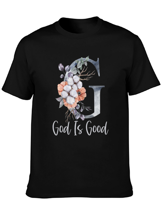 God Is Good Floral Letter Tee