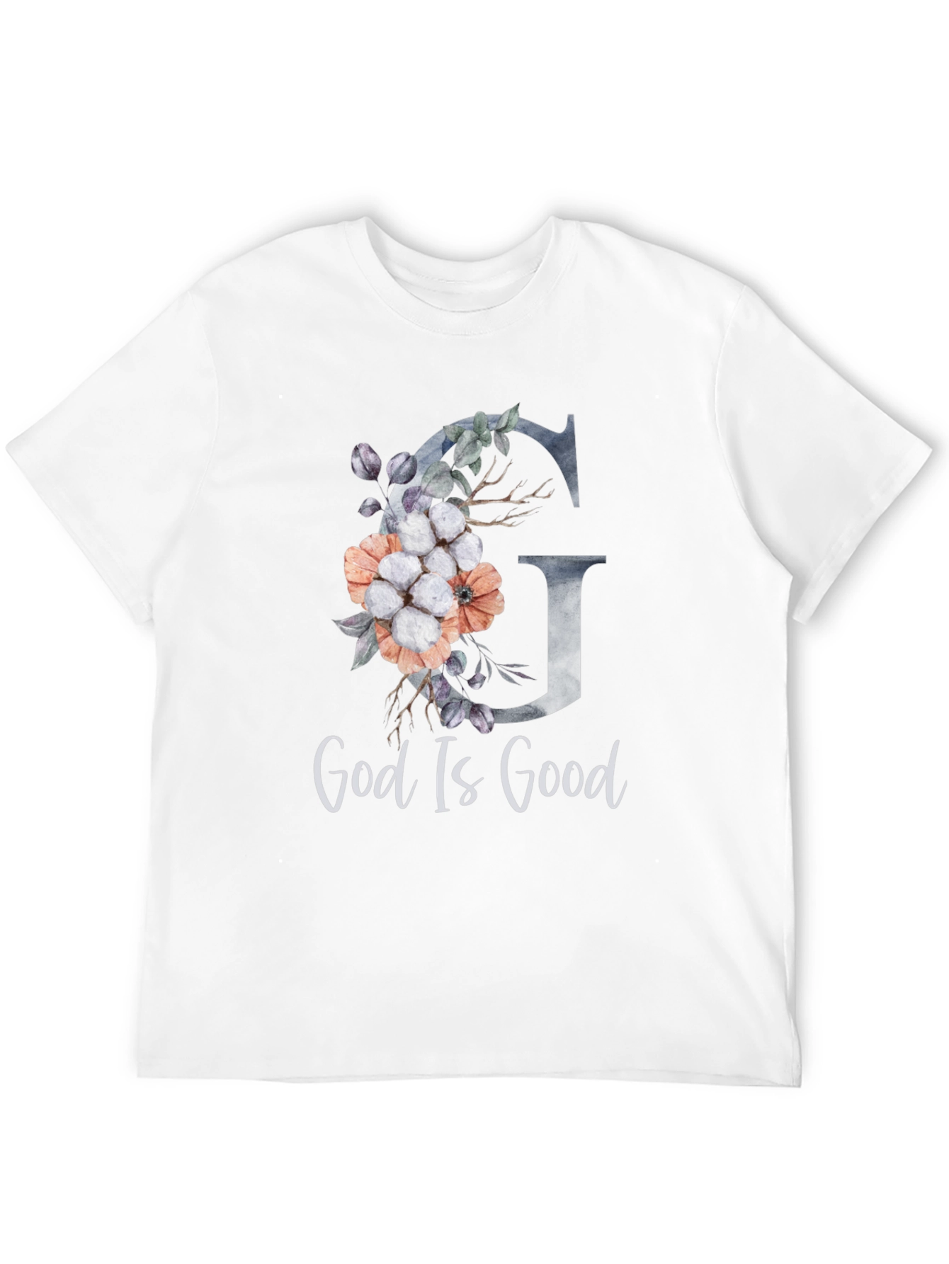 God Is Good Floral Letter Tee