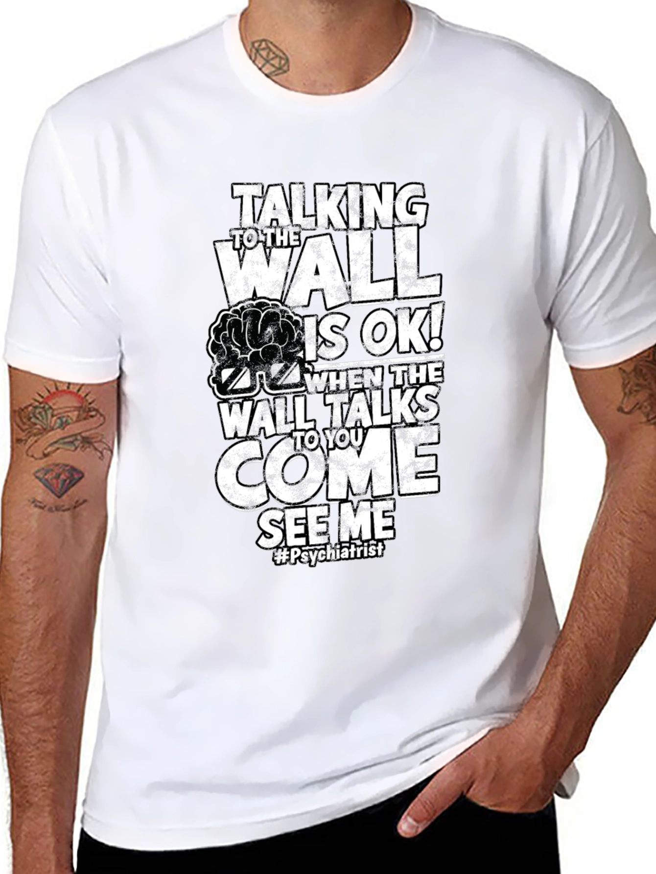 Talking Wall Psychiatrist Humor T-Shirt