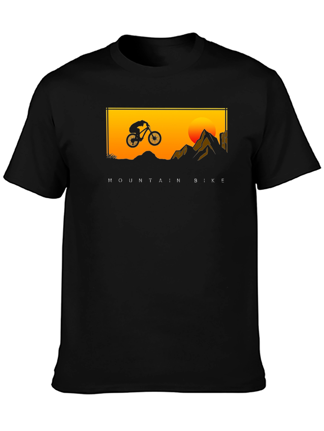 Mountain Bike Sunset Graphic Tee - Adventure Ready!