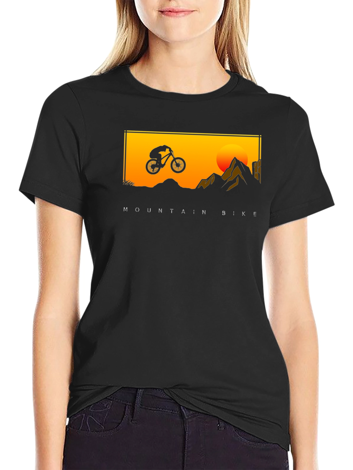 Mountain Bike Sunset Graphic Tee - Adventure Ready!