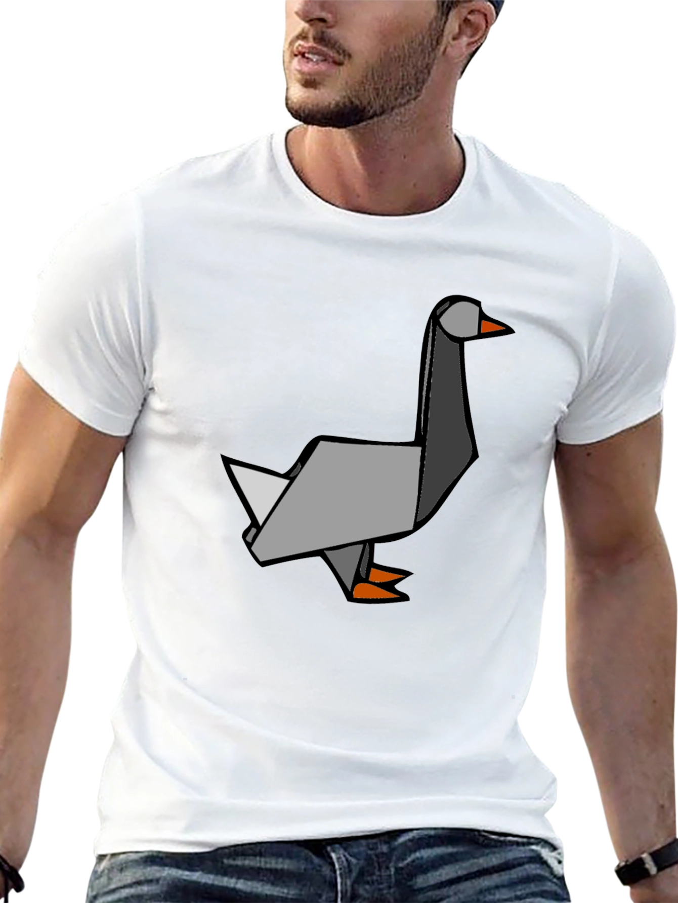 Origami Goose Graphic Tee - Unique Style