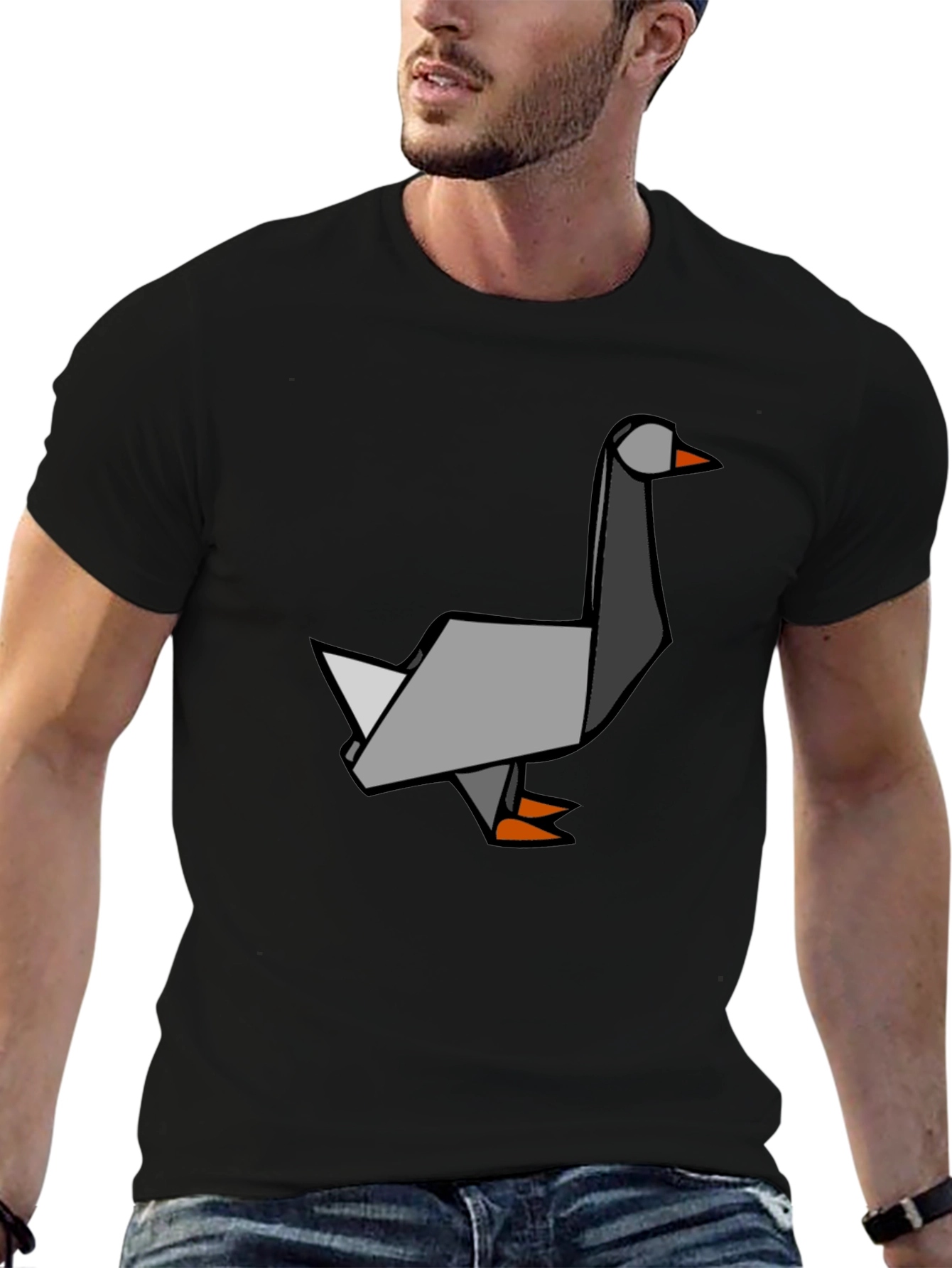 Origami Goose Graphic Tee - Unique Style