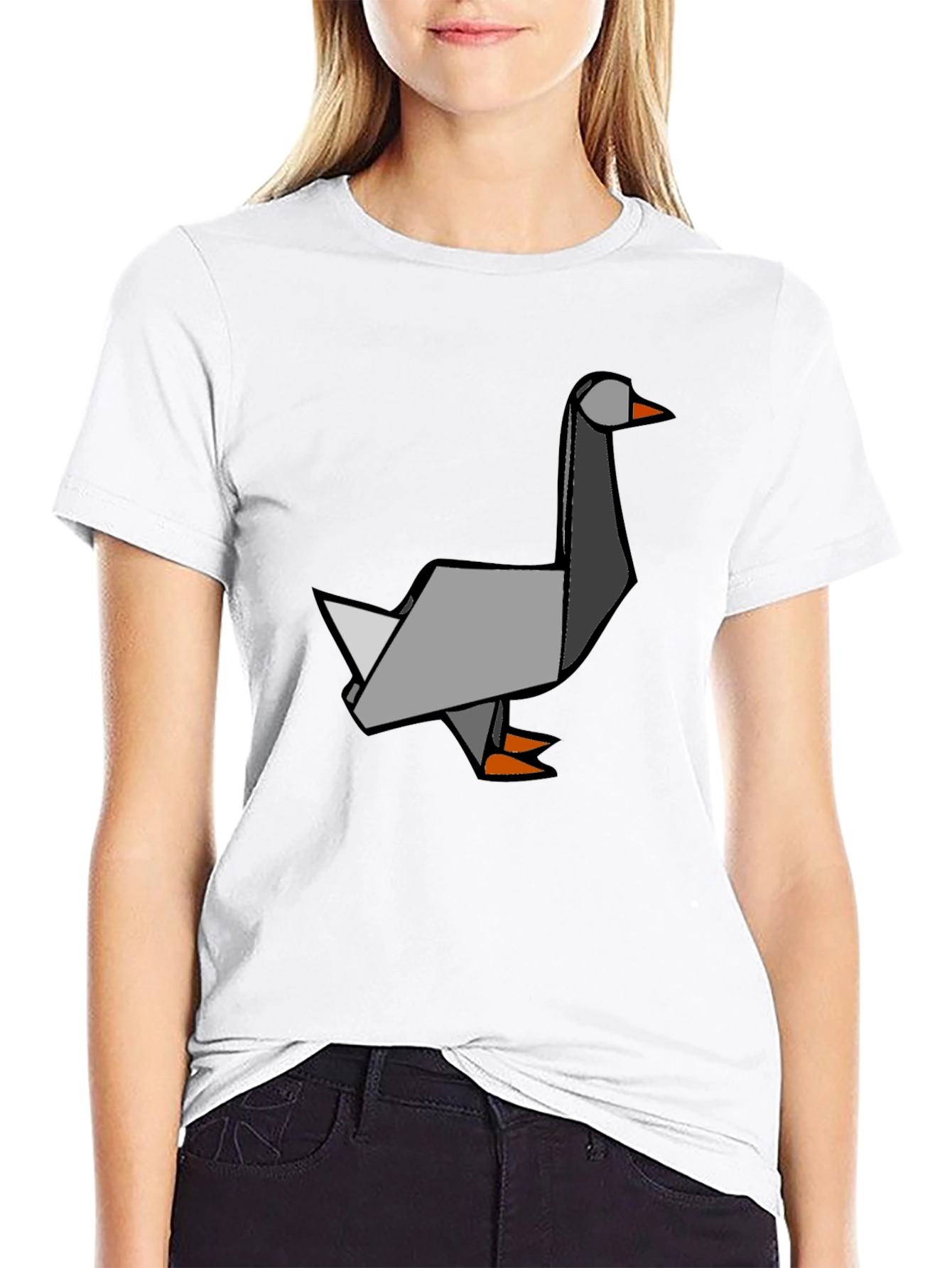 Origami Goose Graphic Tee - Unique Style