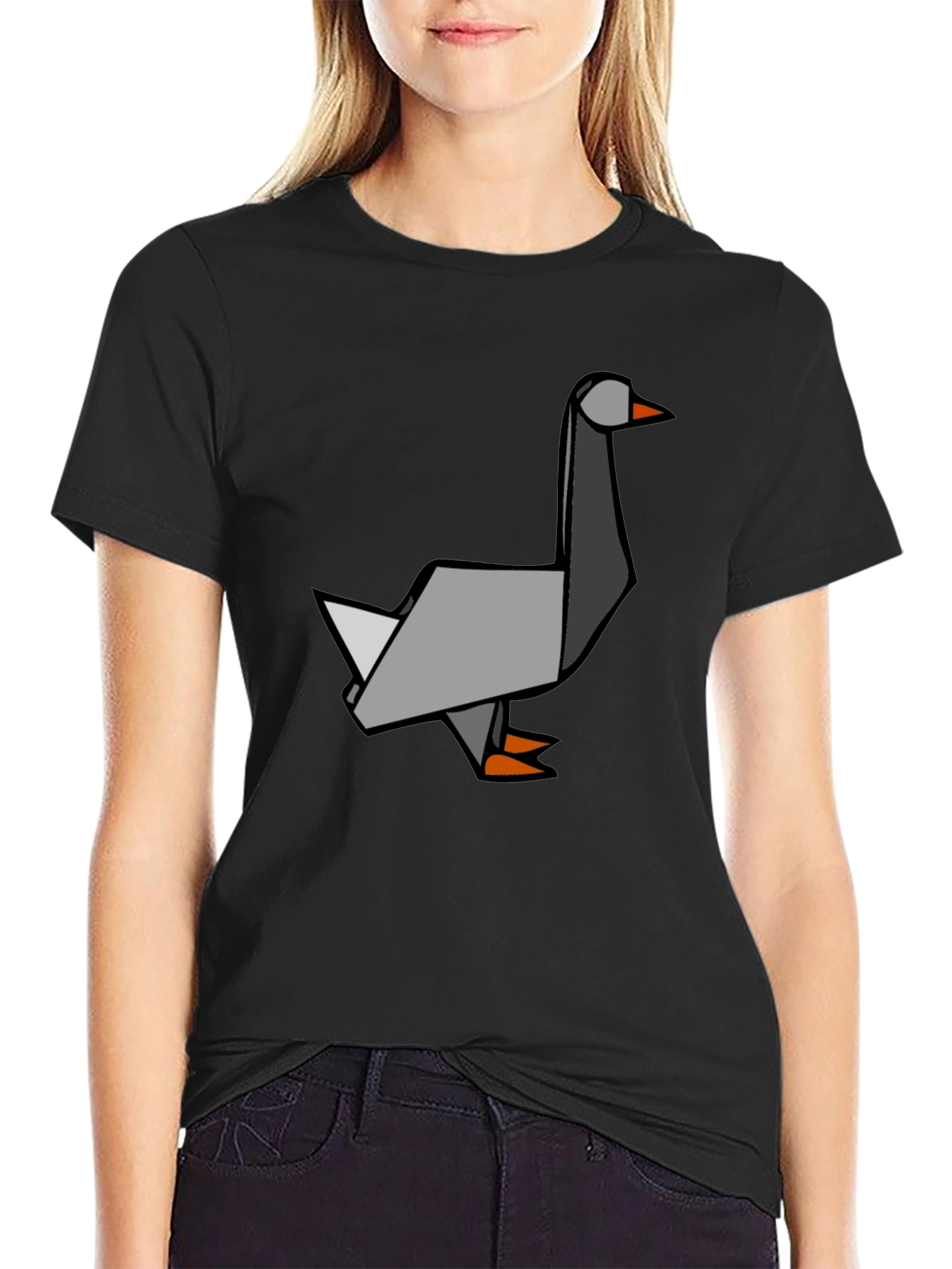 Origami Goose Graphic Tee - Unique Style