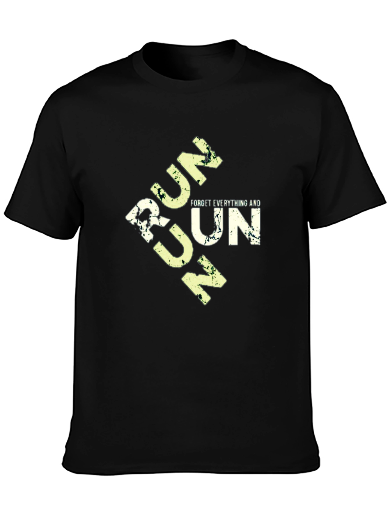 Run Motivational Graphic Tee - Black
