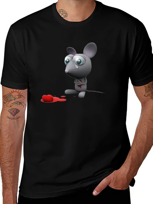 Heartbroken Mouse Graphic T-Shirt
