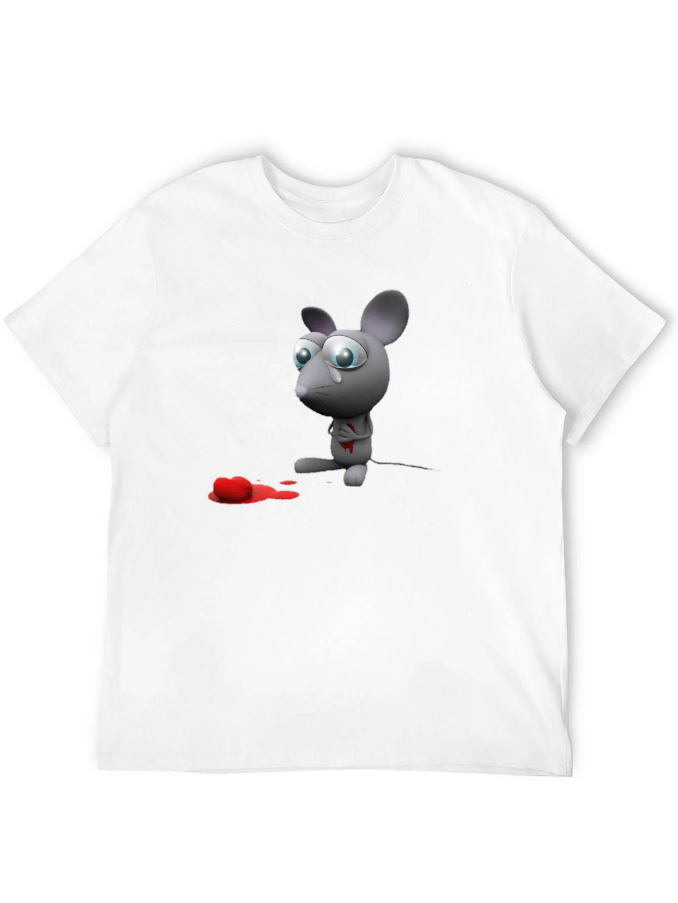 Heartbroken Mouse Graphic T-Shirt