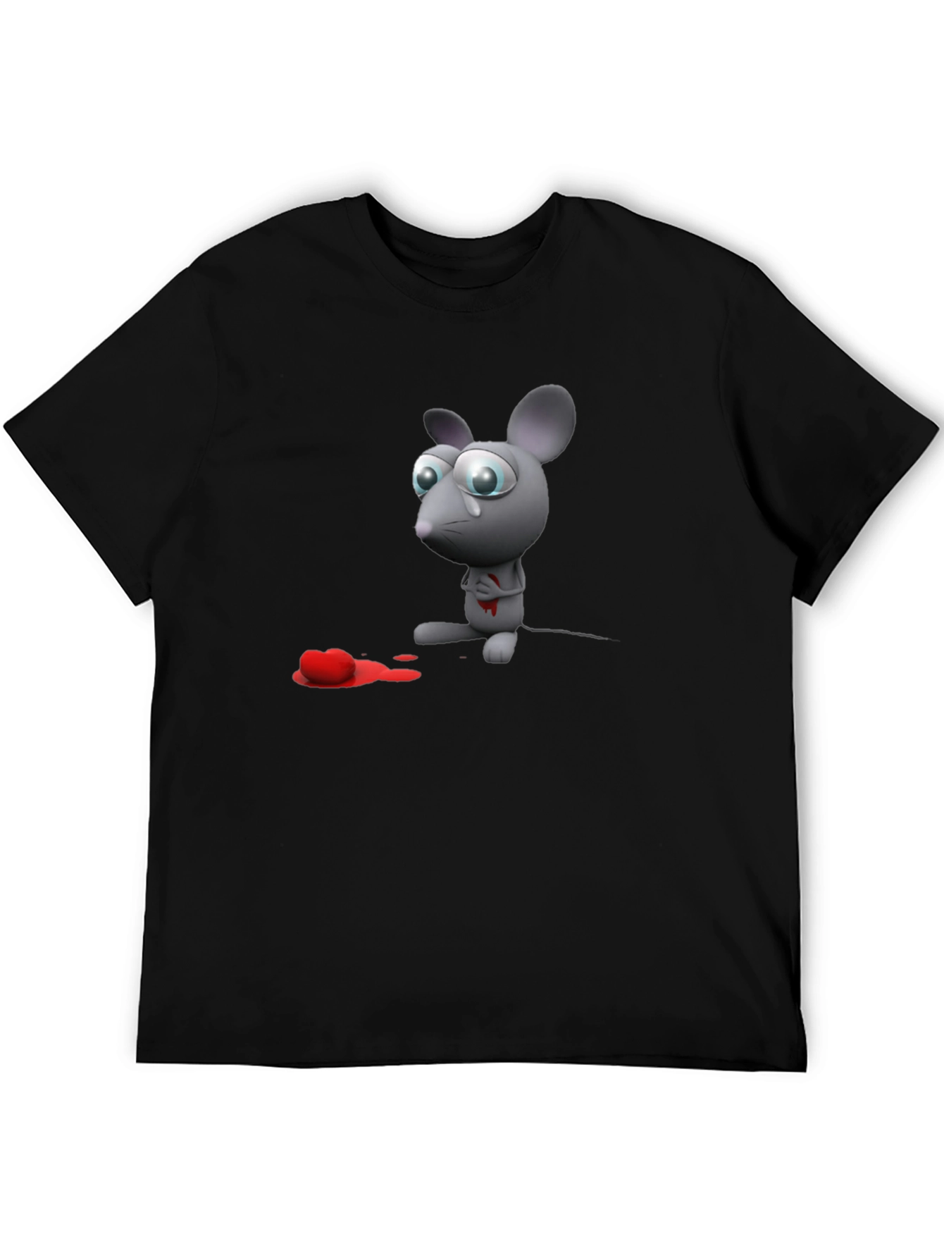 Heartbroken Mouse Graphic T-Shirt