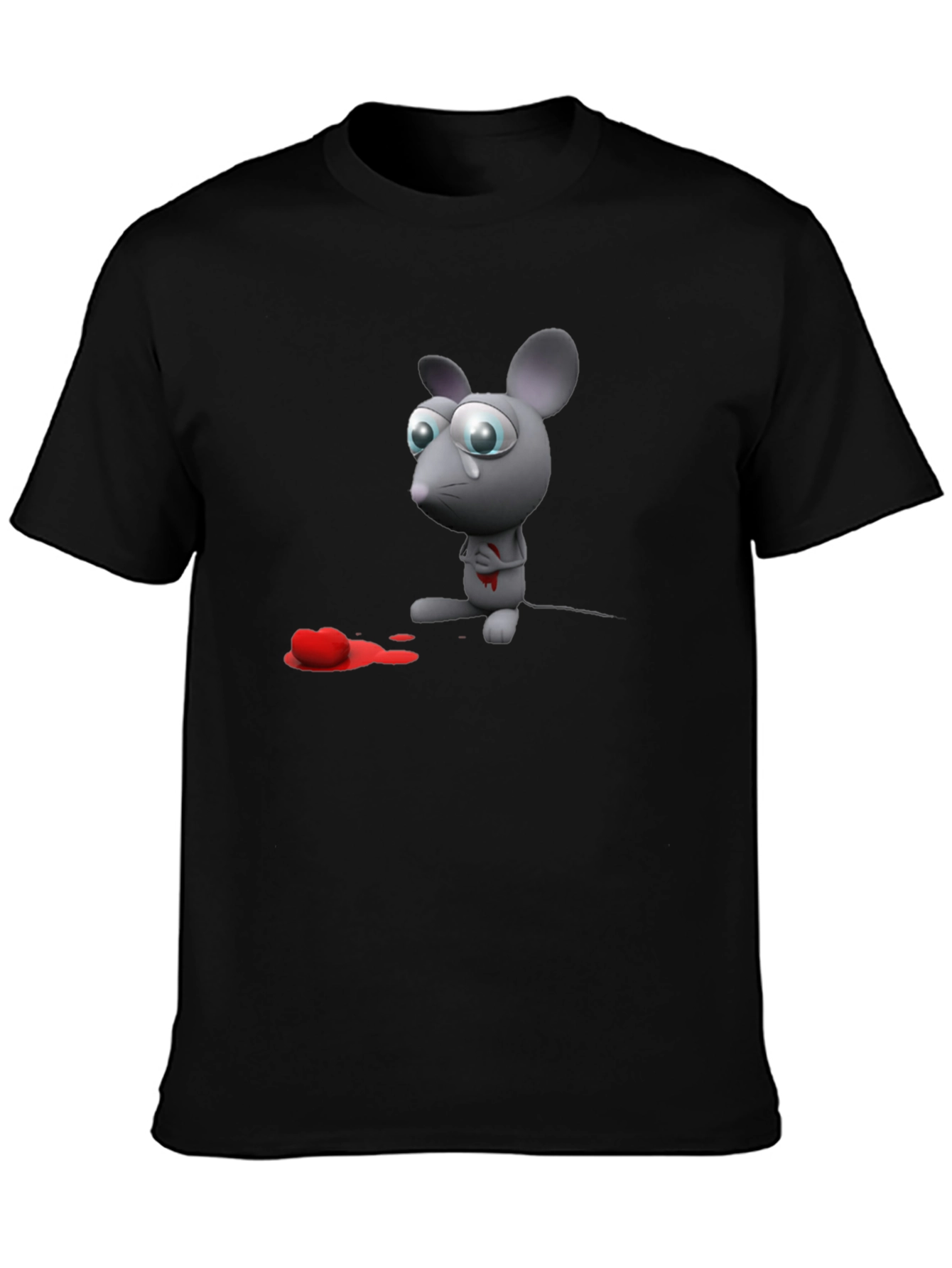 Heartbroken Mouse Graphic T-Shirt