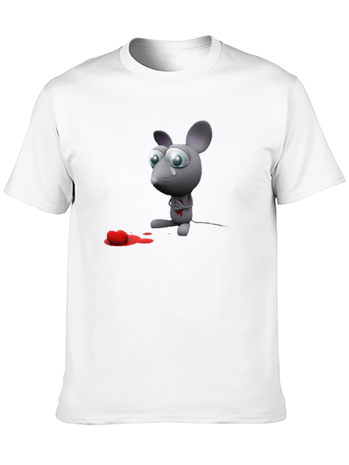 Heartbroken Mouse Graphic T-Shirt