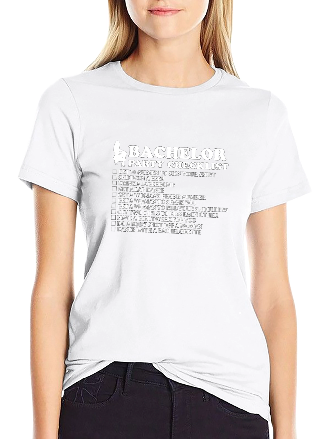 Bachelor Party Checklist Graphic T-Shirt