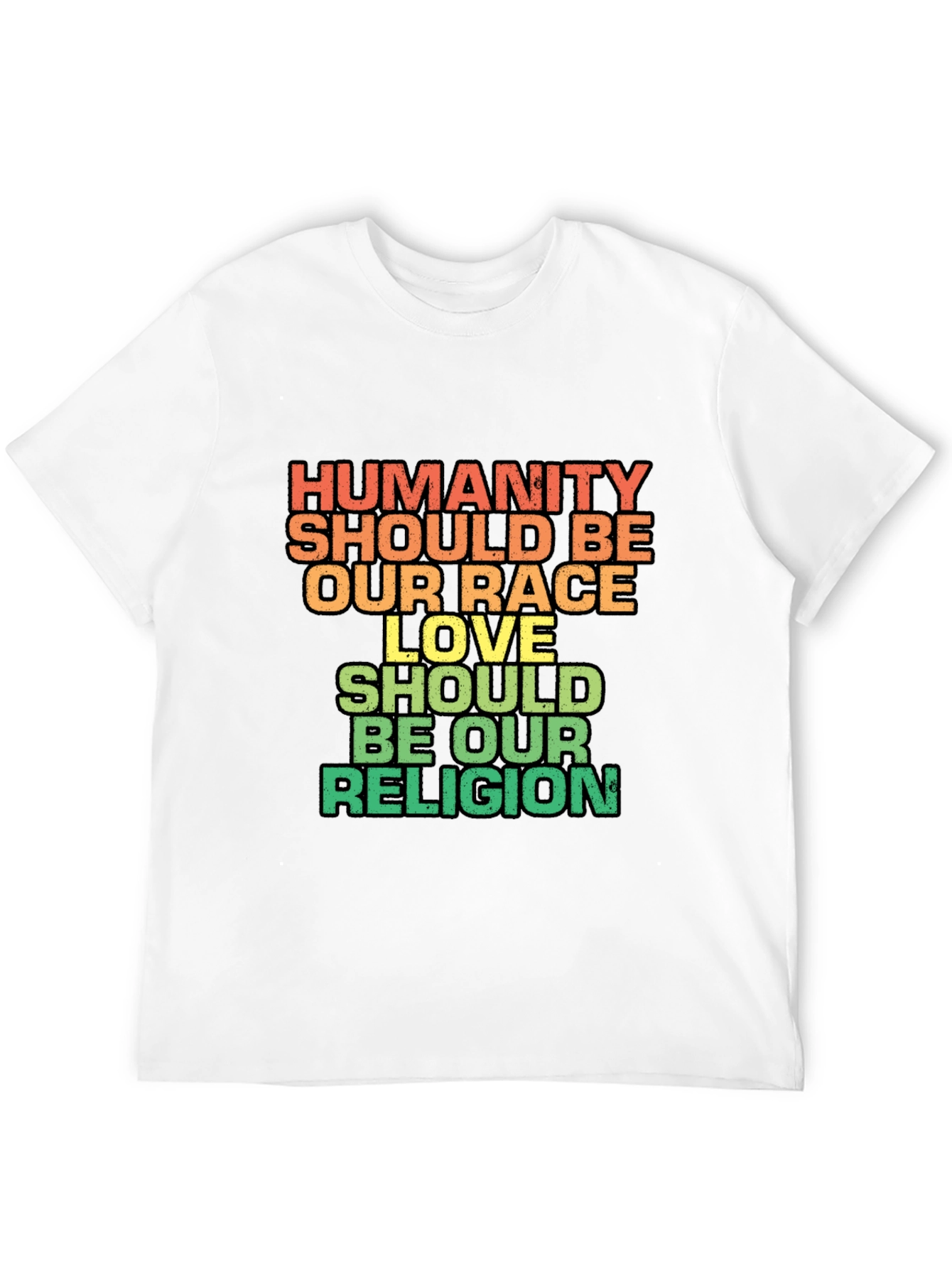 Humanity Love Religion Graphic Tee - Black